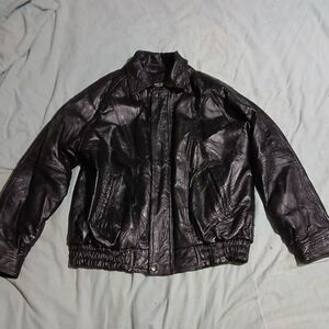 Men's Black Leather Jacket. Mark ANDRE New York Men's Sz M.